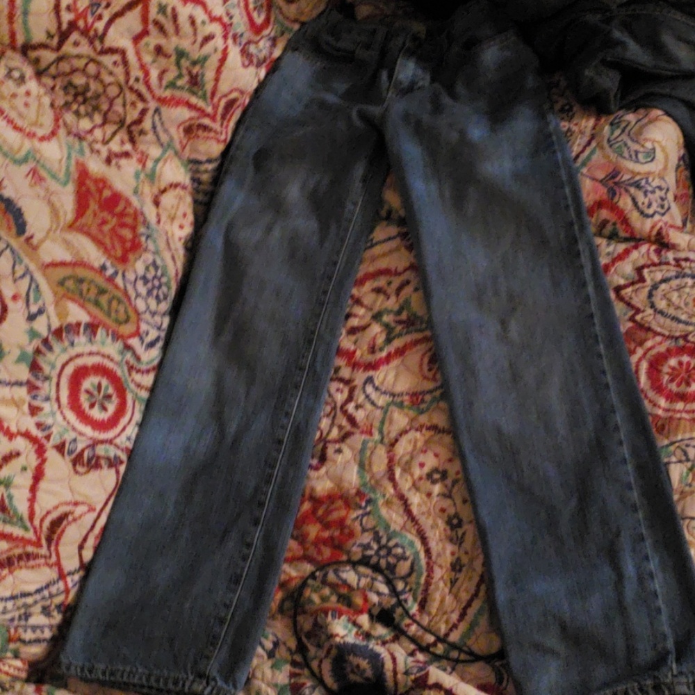 Denim straight jeans